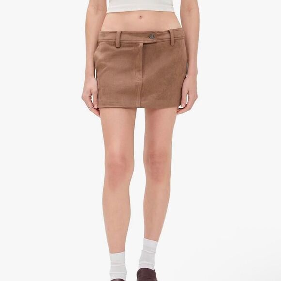 Lioness Dresses & Skirts - Lioness brown suede mini skirt Size S